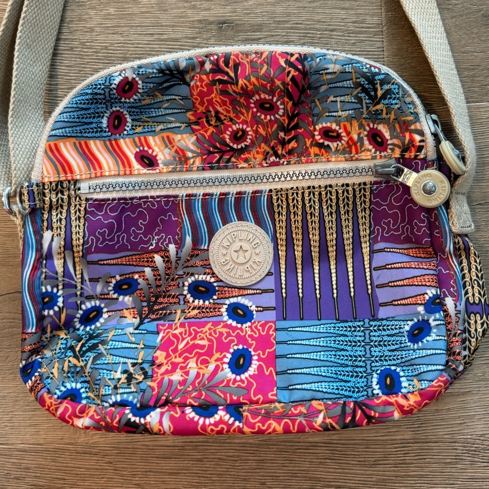 Kipling Floral Patchwork Abstract Multicolor Medi… - image 2